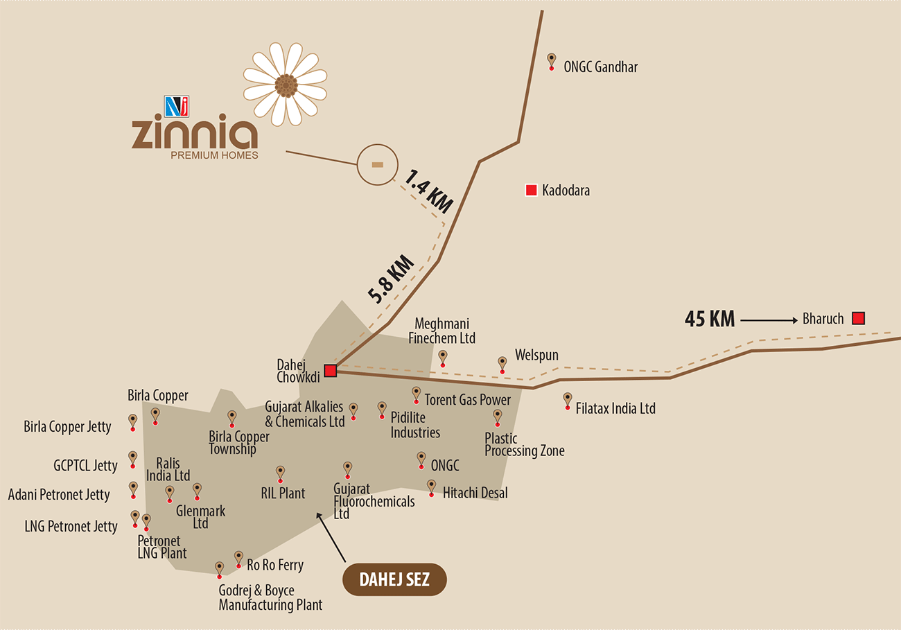 Nj Zinnia location map